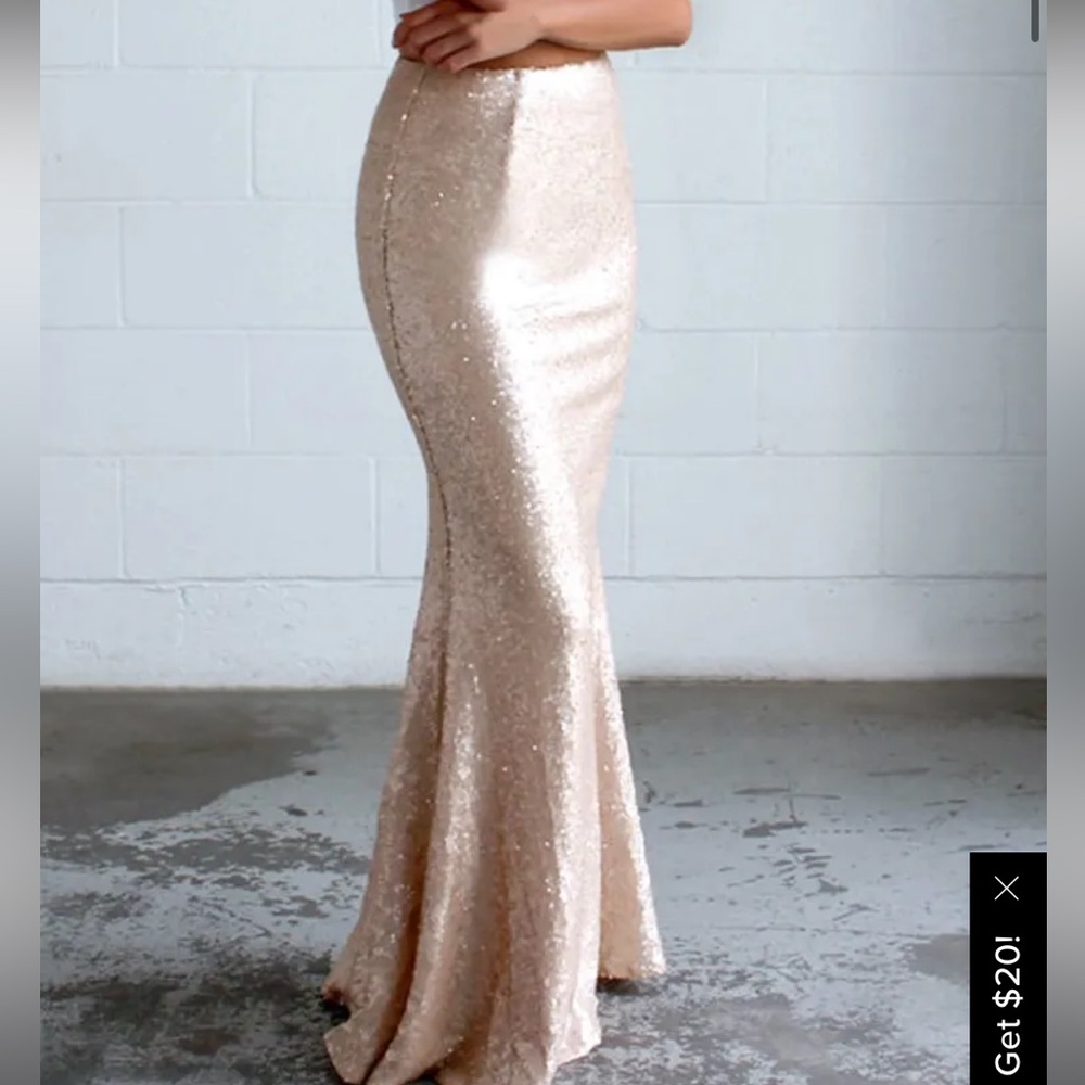Lulus Holiday Sequin Maxi Skirt